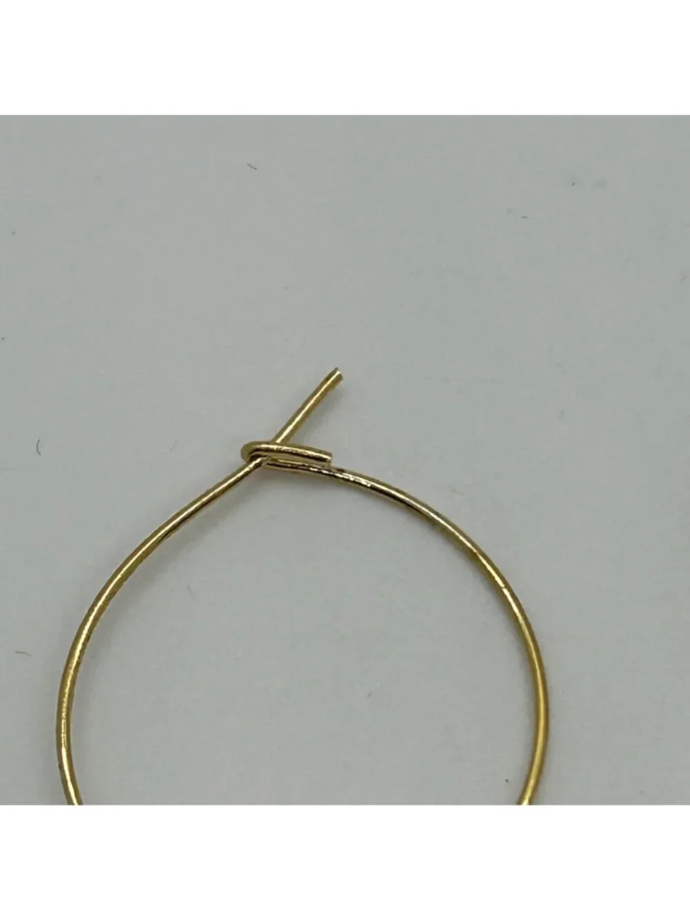 Vintage Gold Tone Hoop Earrings With White Acrylic Stick Pearl Clusters